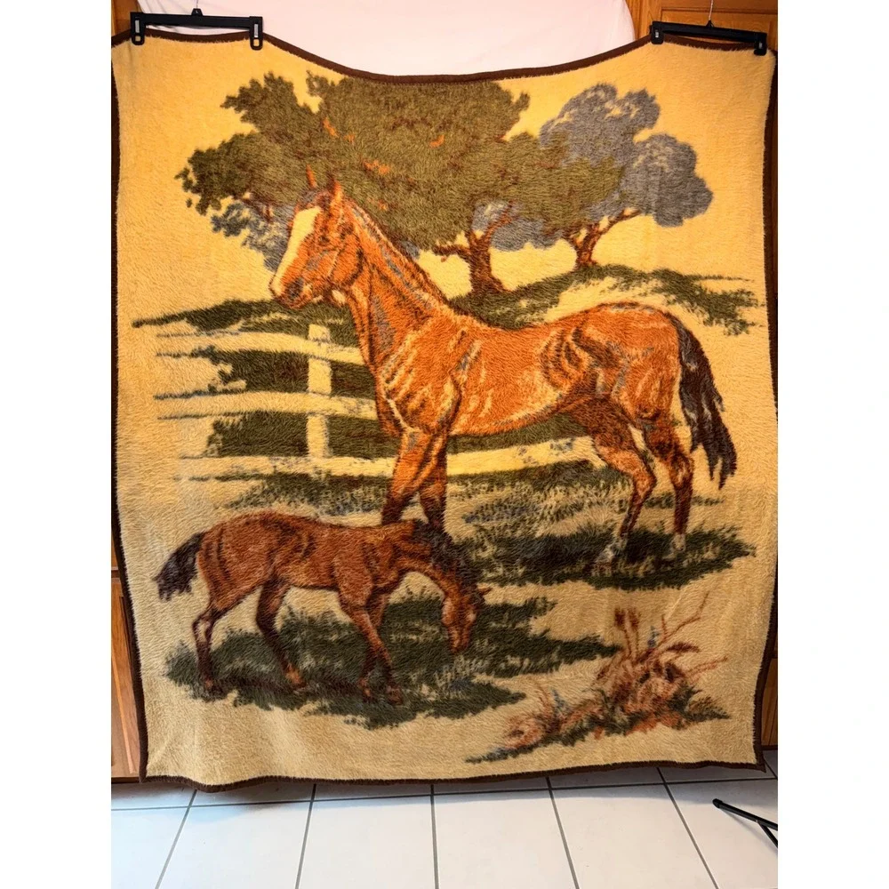 Vintage Chatham North Star Horse Blanket Reverse Acrylic San Marcos Style Brown